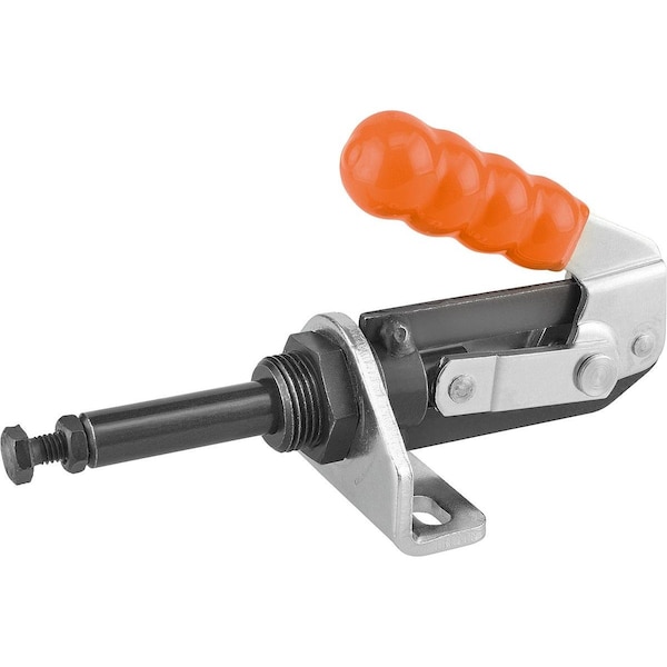 Push-Pull Clamp, With Mounting Bracket Standard, F2=2500, Steel Galvanized, Comp: Plastic, Orange